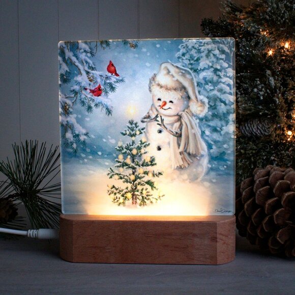 Snowman Christmas Led Tabletop Nightlight - Picture 2 of 5